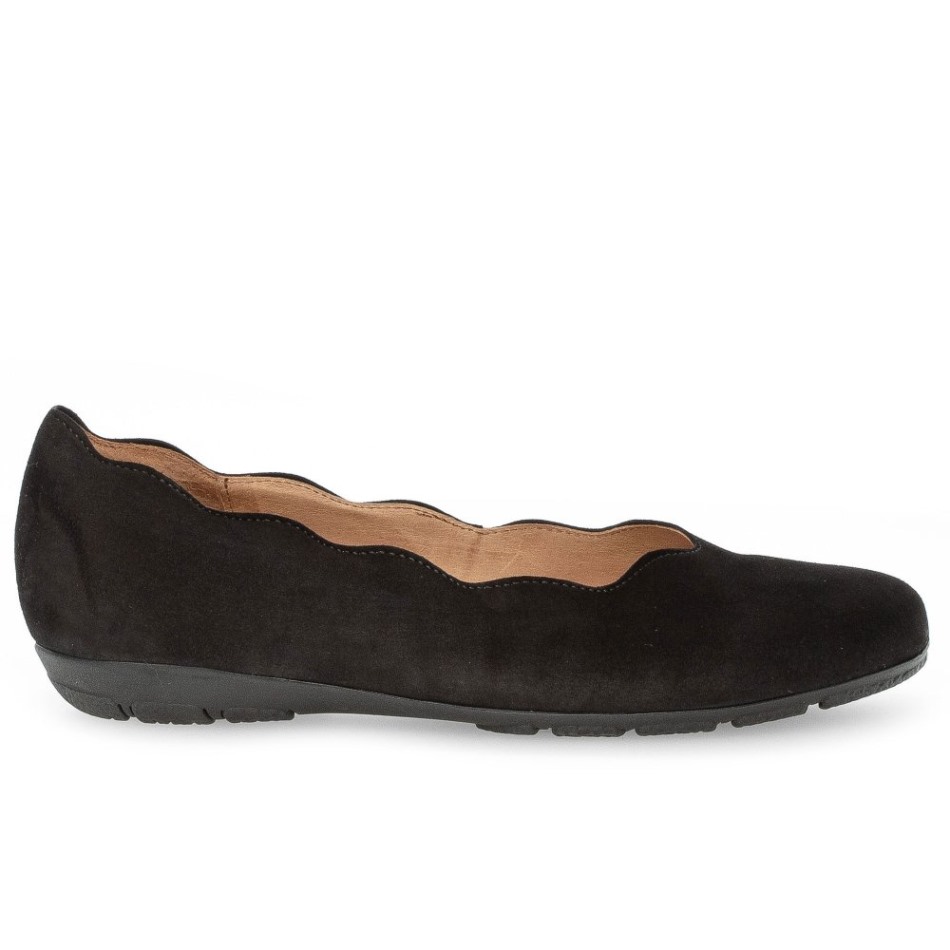 Résister Chaussures Dames Daim Noir Gabor | Exclusif